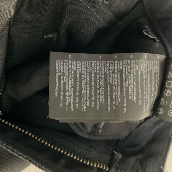 G-Star Raw Jeans Mid Skinny 5622 Moto Style Black Zippered Knee Waist 27 - Picture 8 of 15